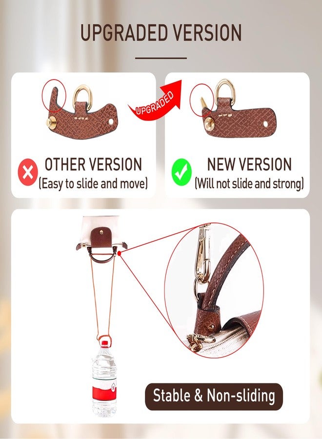 OAikor Upgraded 4 Buckles Purse Strap Replacement Compatible with Longchamp S/M Bag, Anti-Slip Leather Bag Straps Conversion Kit, Handbags Crossbody Shoulder Strap 34-48'' Adjustable for Women(Brown) - Image 2